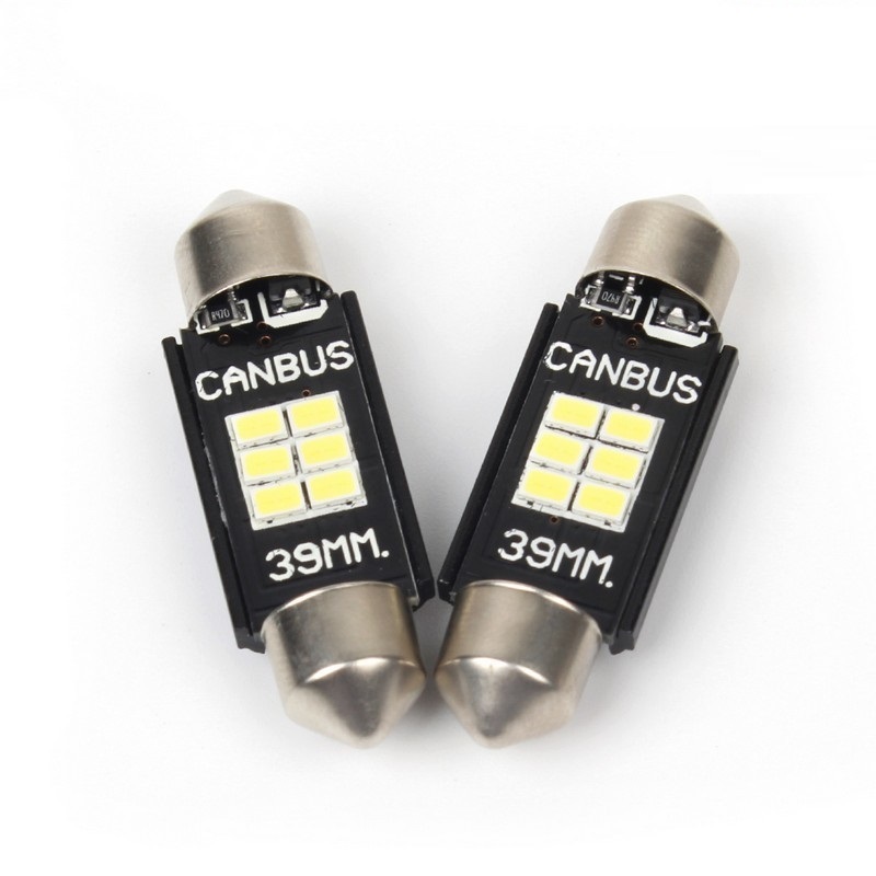 LED софітні лампи Canbus 250 люмен T11 39мм Carlamp для підсвічування (SJ-K6-39мм)