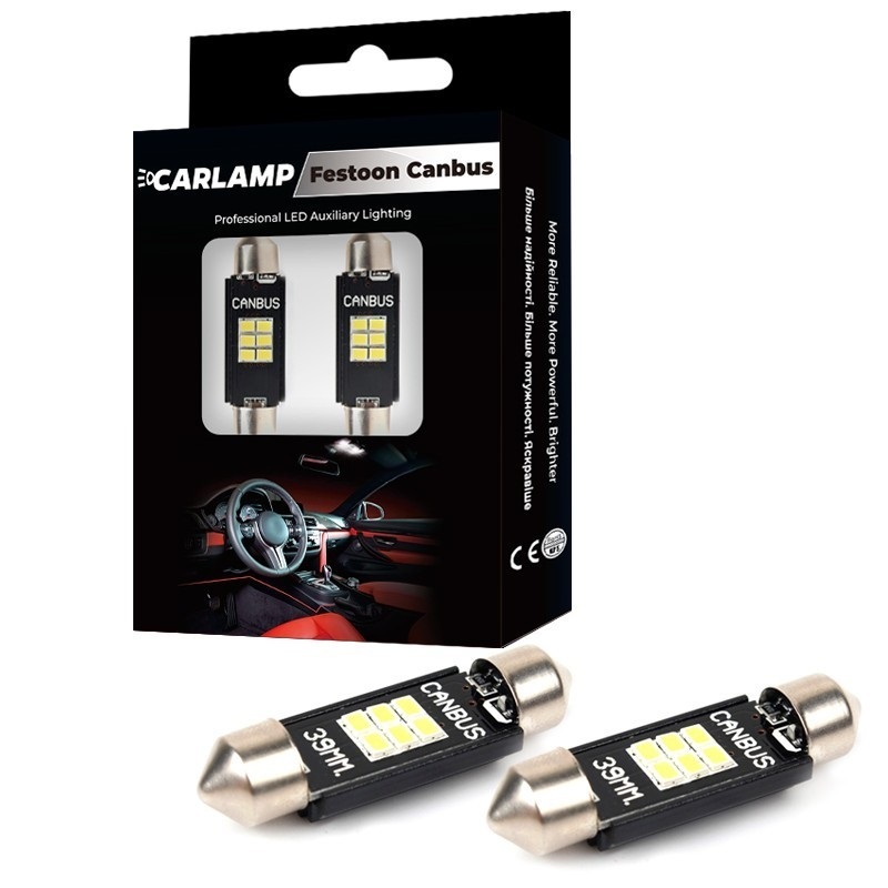 LED софітні лампи Canbus 250 люмен T11 39мм Carlamp для підсвічування (SJ-K6-39мм)