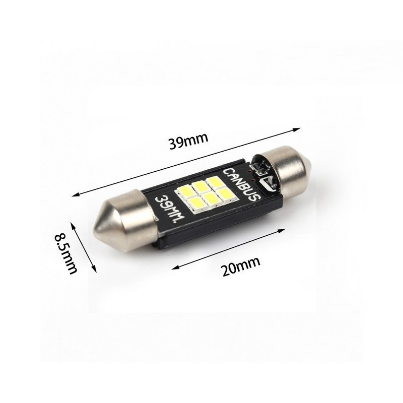 LED софітні лампи Canbus 250 люмен T11 39мм Carlamp для підсвічування (SJ-K6-39мм)
