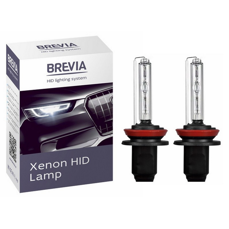 Ксеноновая лампа H11 6000K Brevia комплект 2 лампы для авто (12960)