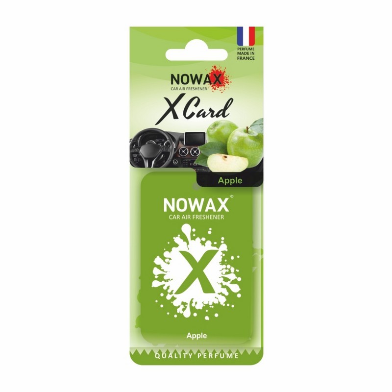 Автомобильный ароматизатор NOWAX X Card яблоко 20 г для салона авто (NX07537)