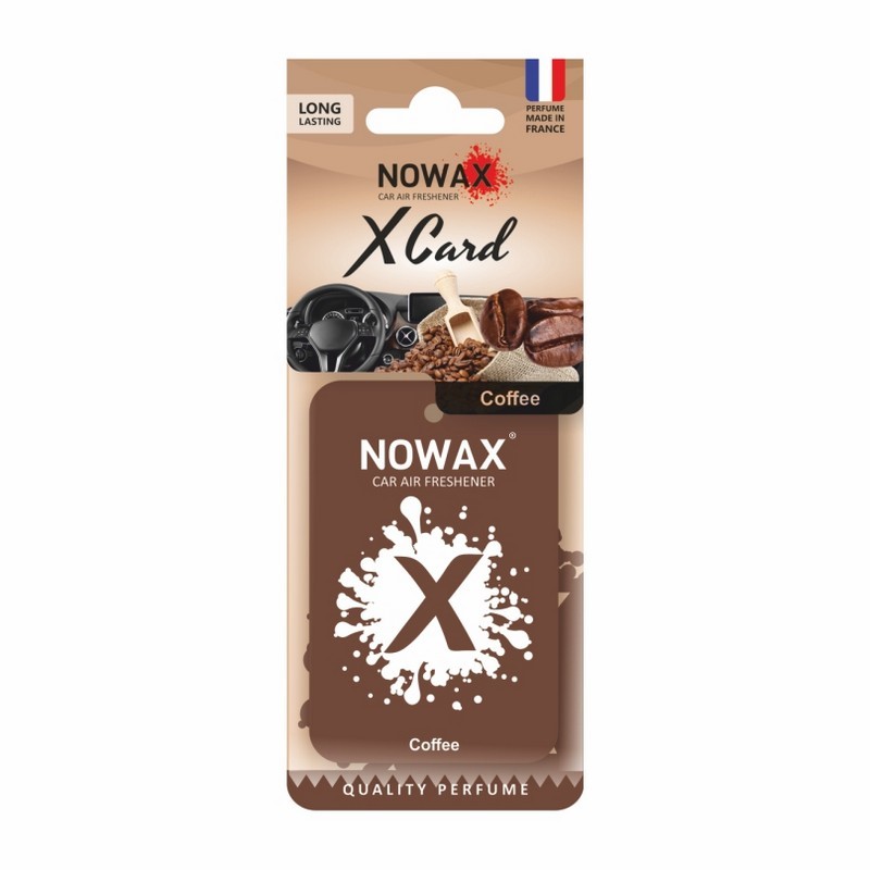 Ароматизатор автомобильный NOWAX X Card запах кофе 20 г для авто (NX07541)