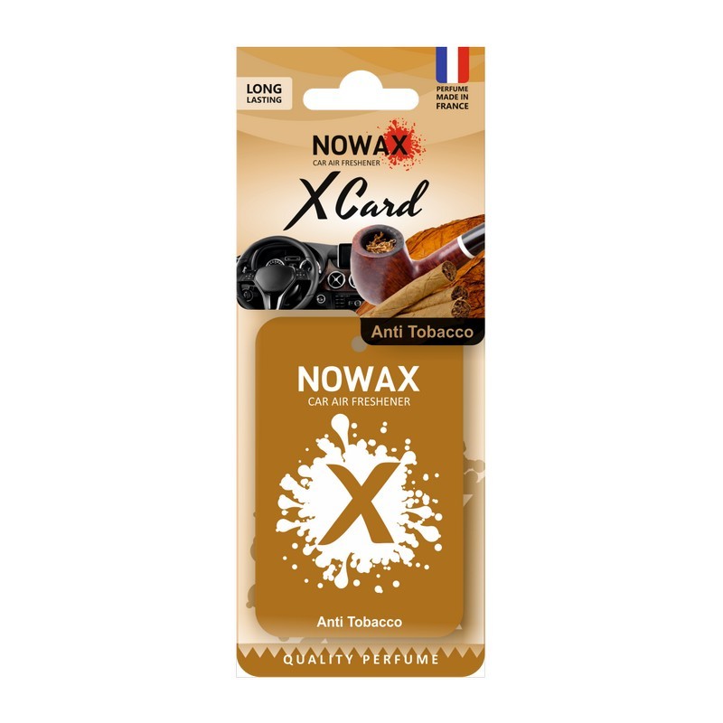 NOWAX X Card Ароматизатор для авто Anti Tobacco 20 г автомобильный ароматизатор (NX07543)