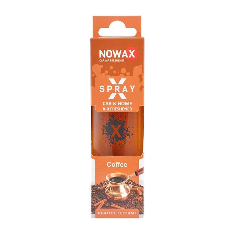 Ароматизатор воздуха для авто 50 мл Nowax X Spray аромат кофе (NX07596)