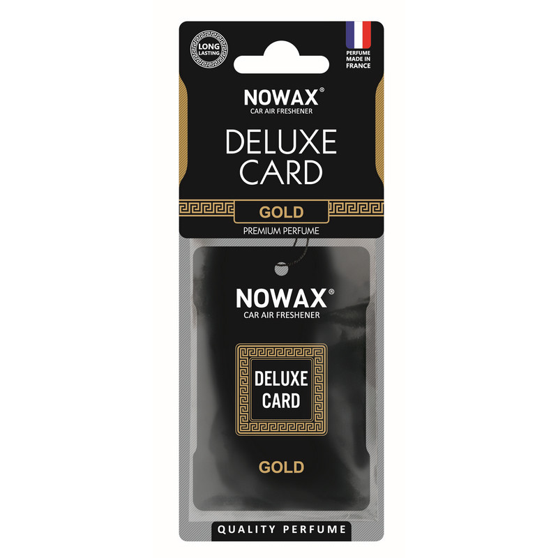 Ароматизатор для авто Nowax Delux Card Gold 6 г автомобильный запах в машину (NX07731)