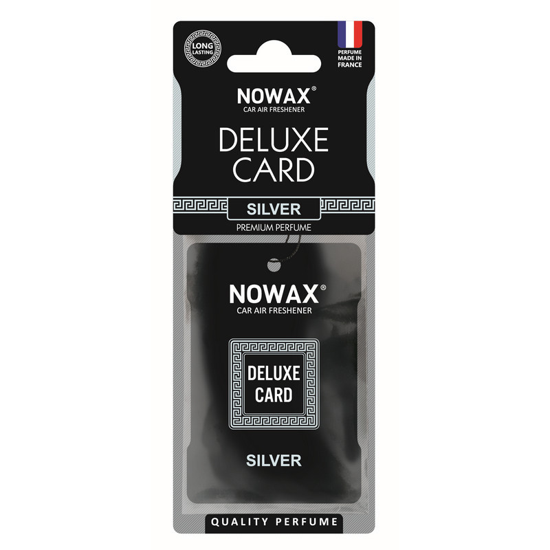 Автомобильный ароматизатор Nowax Delux Card Silver 6 г для салона авто (NX07732)