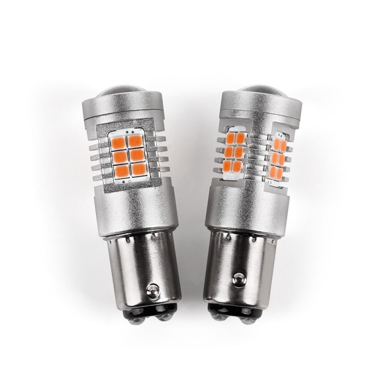 Світлодіодні лампи PY21/5W 1157 жовтого кольору для авто Carlamp (4G21/1157Y)