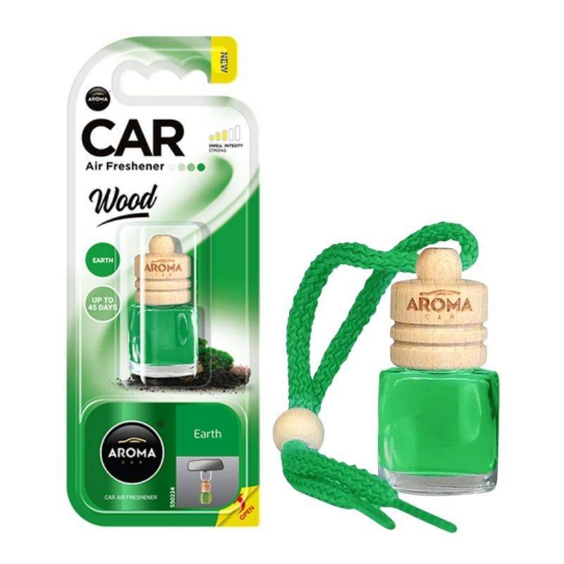 Автоароматизатор Aroma Car Wood Earth 6 мл для машины деревянный флакон (92038)