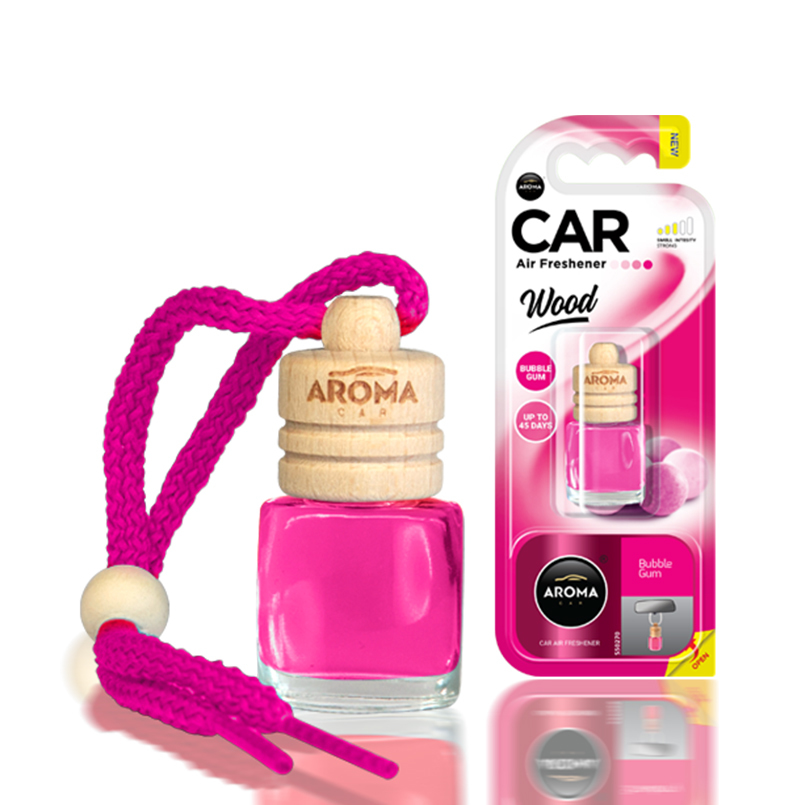 Ароматизатор для авто Aroma Car Wood Bubble Gum 6 мл освежитель воздуха для машины (92715)