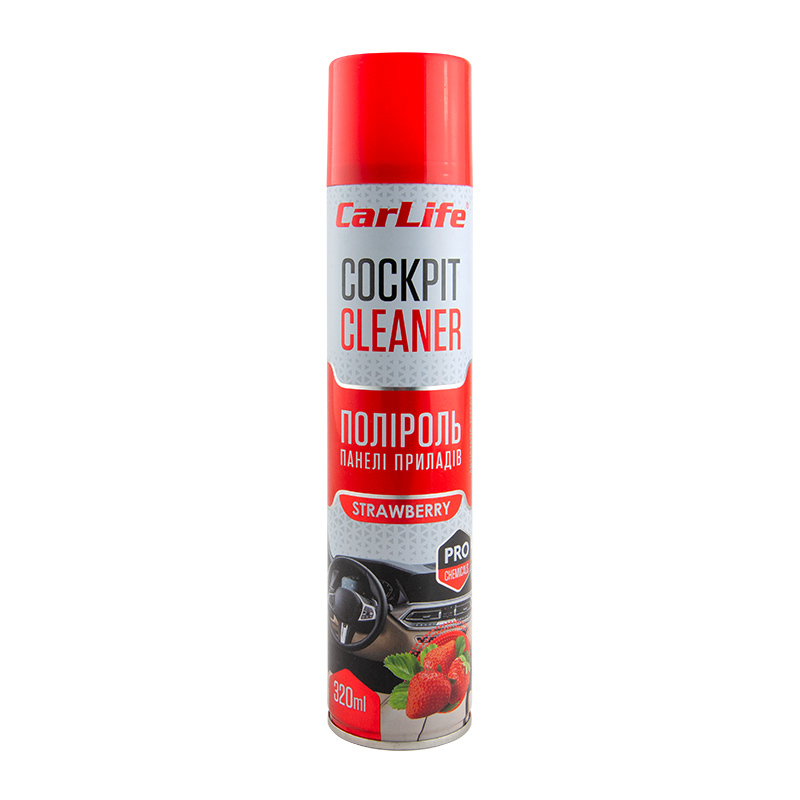 Полироль для авто 320 мл CarLife Cockpit Cleaner Клубника (CF324)