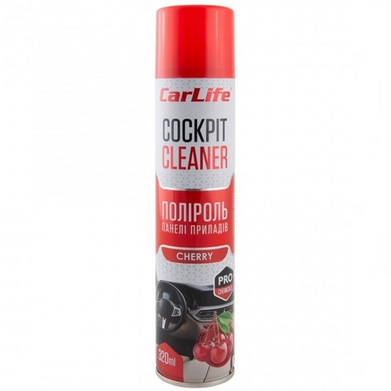 Полироль для авто для пластика на панель приборов CarLife Cockpit Cleaner Вишня 320 мл (CF330)