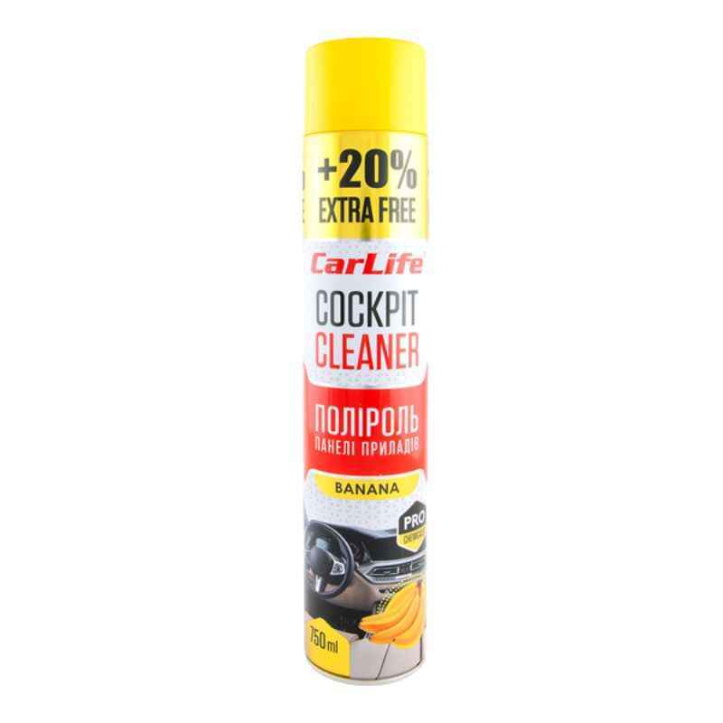 Полироль для авто 750мл CarLife Cockpit Cleaner Банан (CF753)