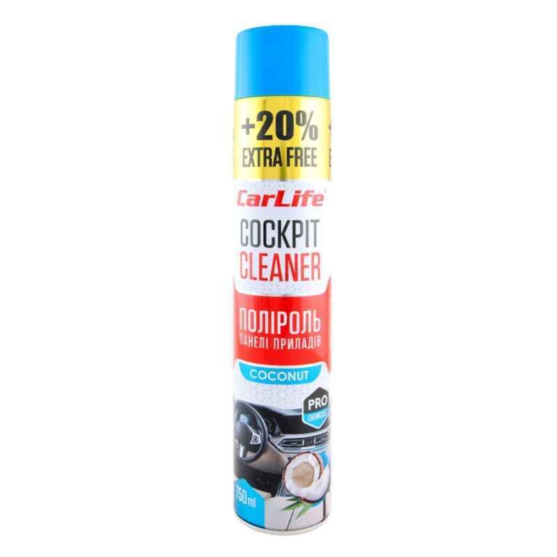 Полироль для авто 750мл CarLife Cockpit Cleaner Кокос (CF758)