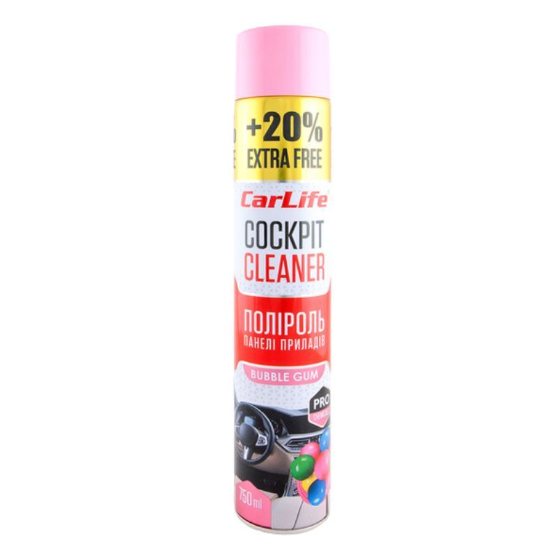 Полироль для авто 750мл CarLife Cockpit Cleaner Жвачка (CF759)