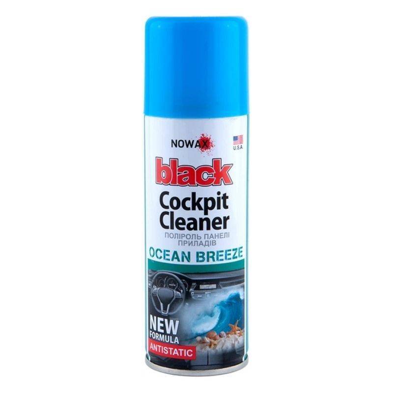 Полироль для пластика 200мл NOWAX Black Cockpit Cleaner Океанский бриз (NX00210)