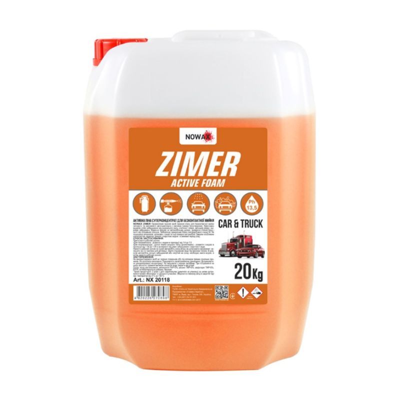 Концентрированная активная пена Nowax ZIMER 20кг для бесконтактной мойки авто (NX20118)