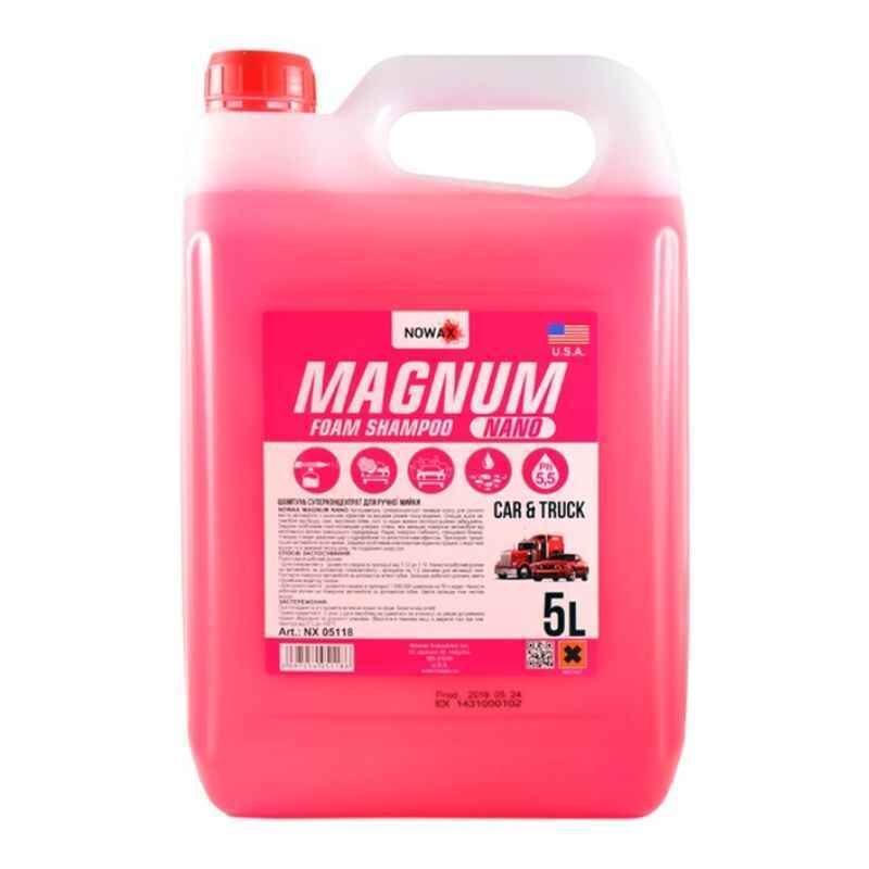 Концентрированная активная пена Nowax Magnum 5л для ручной и бесконтактной мойки авто (NX05118)
