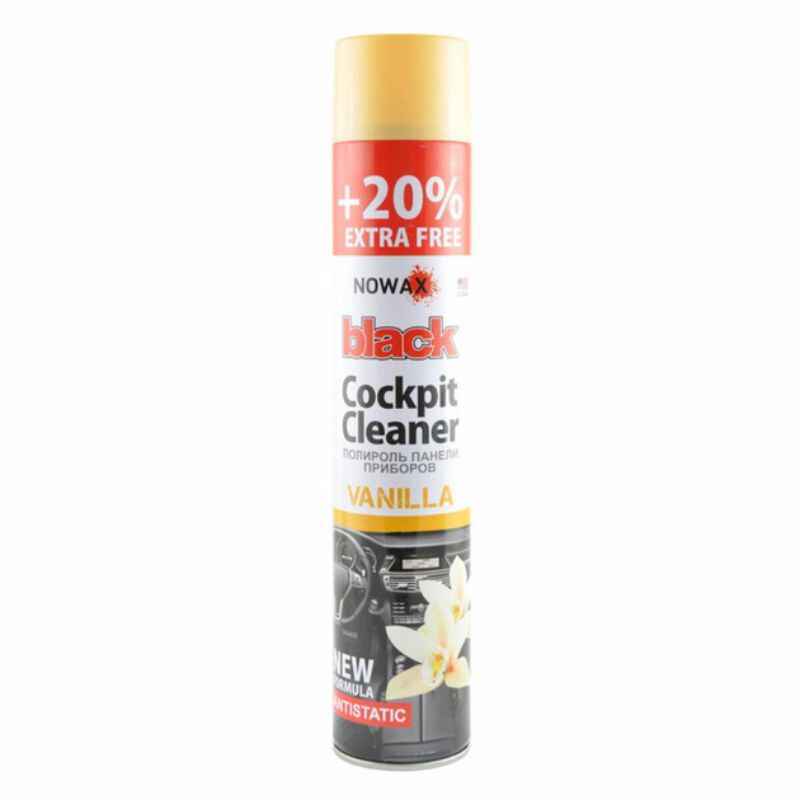 Полироль для пластика 750мл NOWAX Black Cockpit Cleaner Ваниль (NX00701)