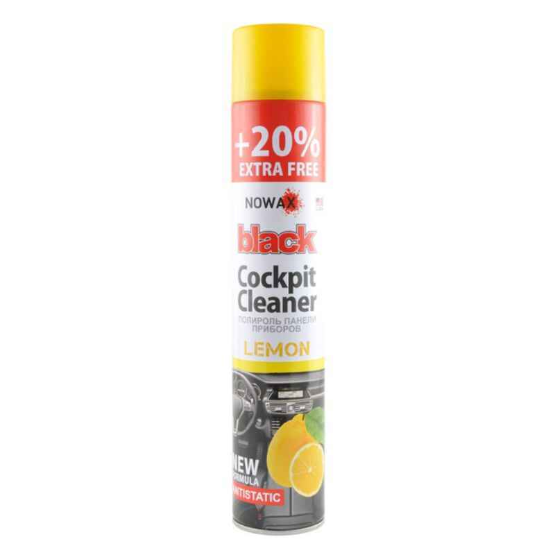 Полироль для пластика 750мл NOWAX Black Cockpit Cleaner Лимон (NX00702)