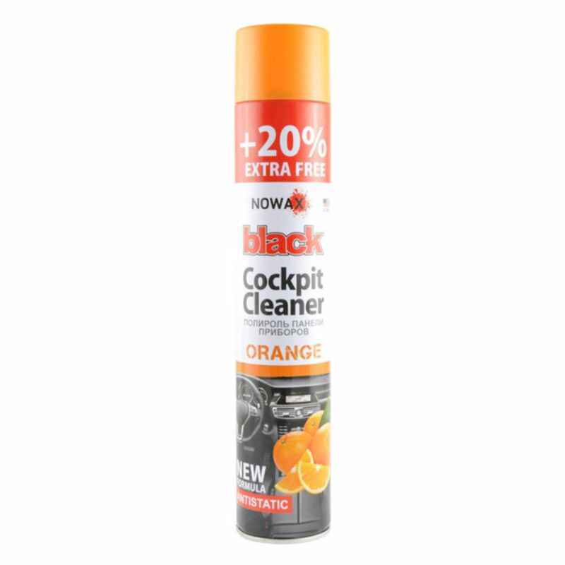 Полироль для пластика 750мл NOWAX Black Cockpit Cleaner Апельсин (NX00703)
