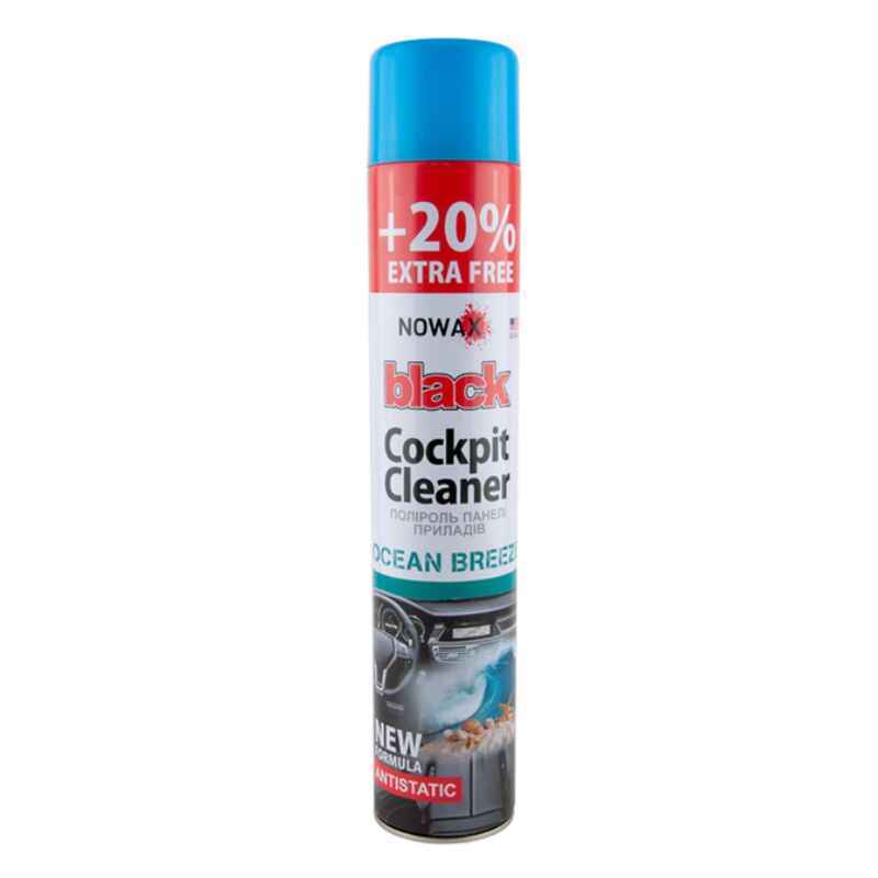 Полироль для пластика 750мл NOWAX Black Cockpit Cleaner Океанский бриз (NX00710)