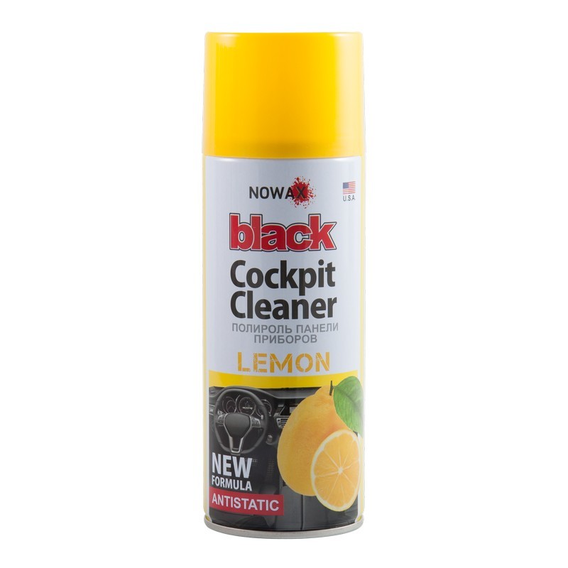 Полироль для пластика 450мл NOWAX Black Cockpit Cleaner Лимон (NX00452)