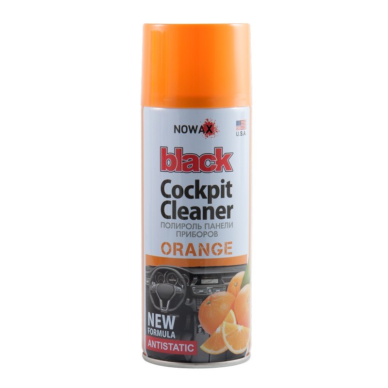 Полироль для пластика 450мл NOWAX Black Cockpit Cleaner Апельсин (NX00453)