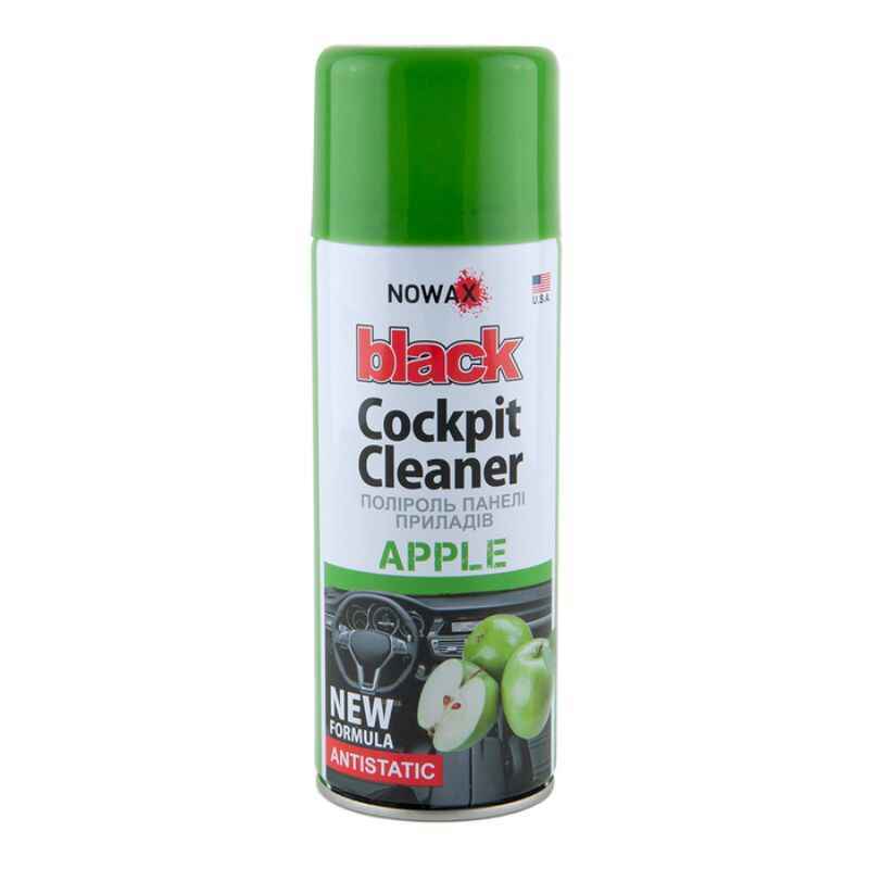 Полироль для пластика 450мл NOWAX Black Cockpit Cleaner Яблоко (NX00458)