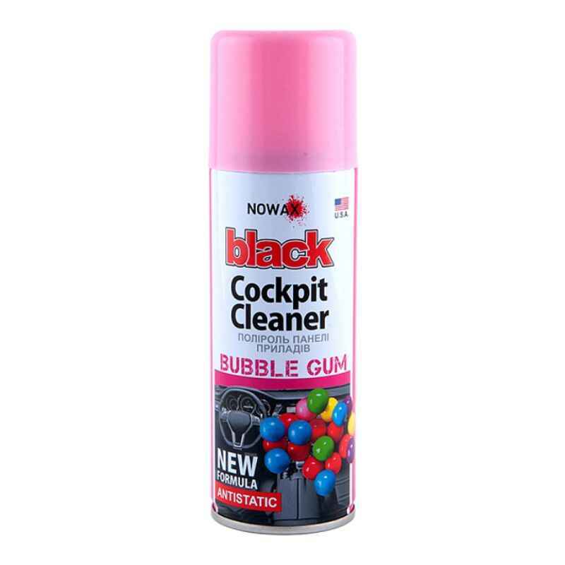 Полироль для пластика 450мл NOWAX Black Cockpit Cleaner Жвачка (NX00459)