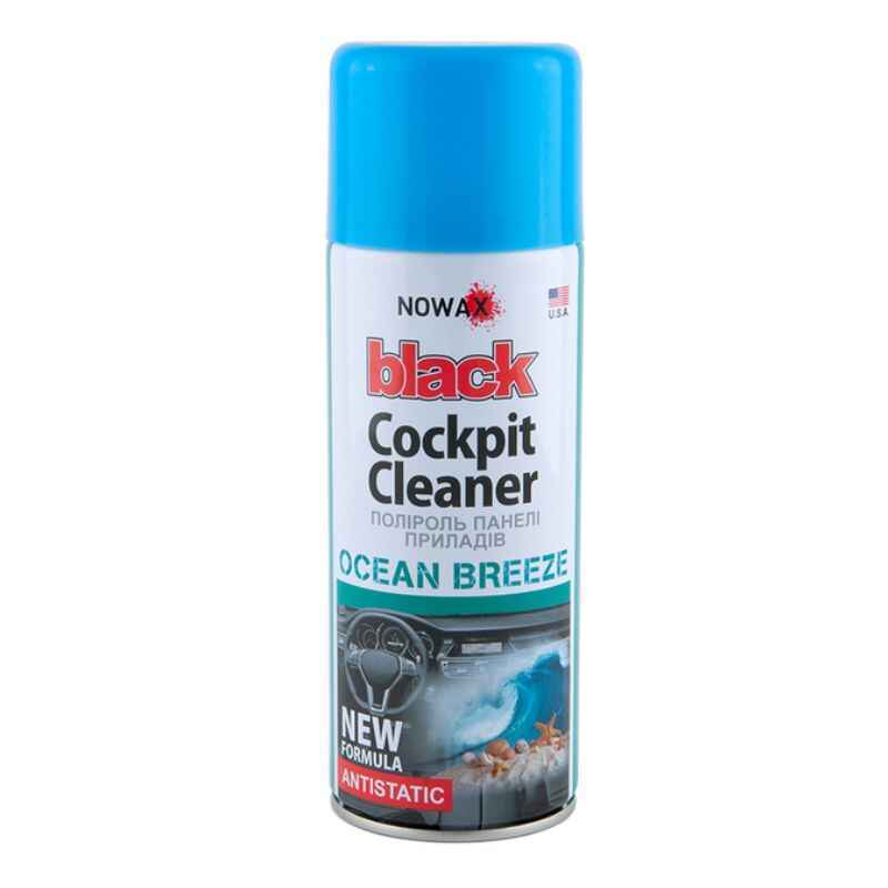 Полироль для пластика 450мл NOWAX Black Cockpit Cleaner Океанский бриз (NX00460)