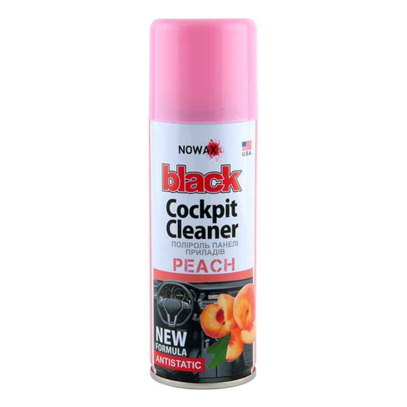 Полироль для пластика 200мл NOWAX Black Cockpit Cleaner Персик (NX00206)