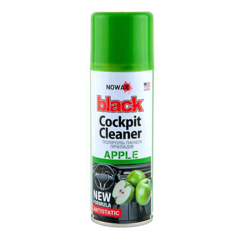 Полироль для пластика 200мл NOWAX Black Cockpit Cleaner Яблоко (NX00208)