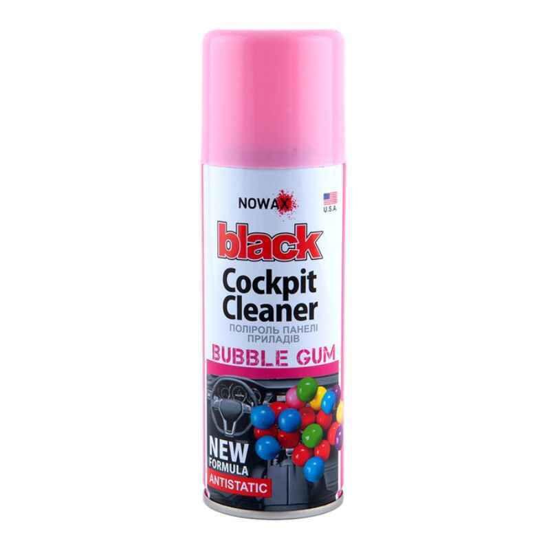 Полироль для пластика 200мл NOWAX Black Cockpit Cleaner Жвачка (NX00209)