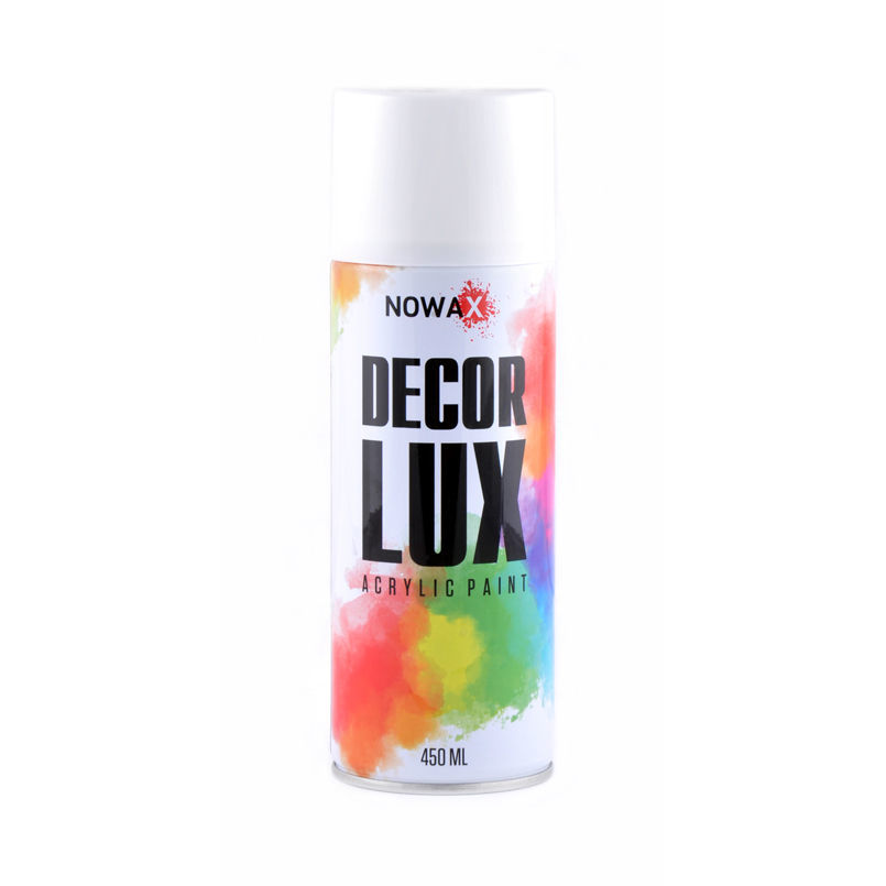 Краска акриловая для декора NOWAX Decor Lux 450 мл белая 9016 (NX48014)