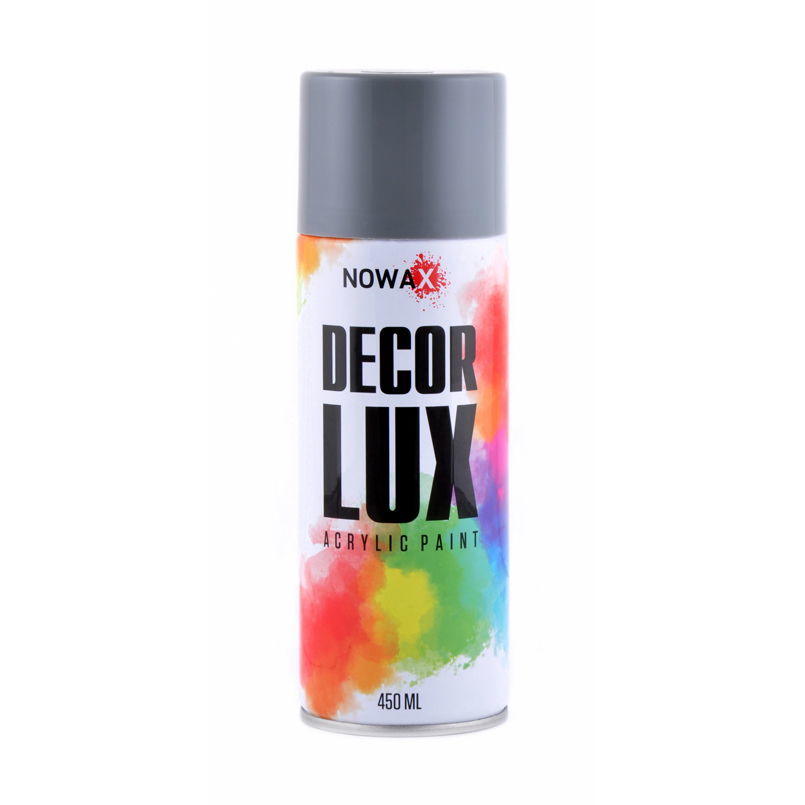 NOWAX Decor Lux Акриловая краска глянцевая темно-серая 450мл для декора (NX48019)