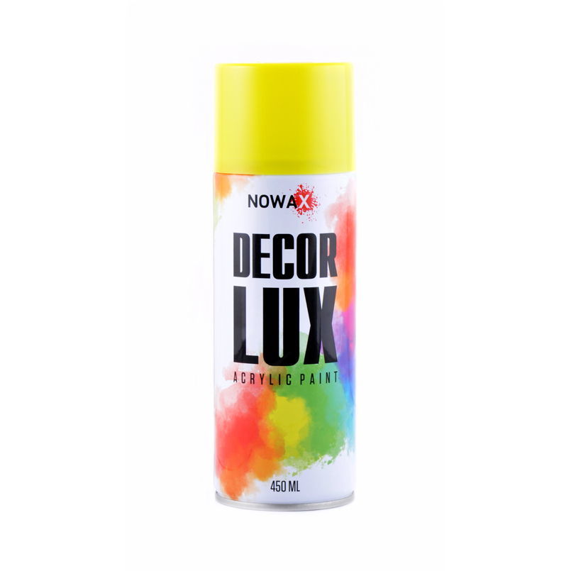 Желтая акриловая краска NOWAX Decor Lux 450 мл для декора и творчества (NX48020)
