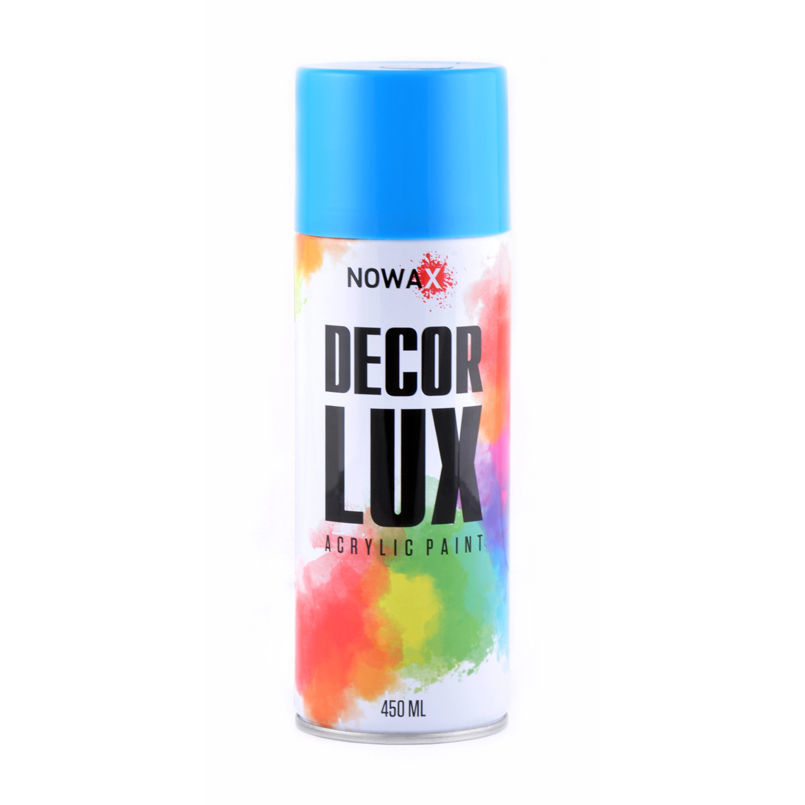 Гладкая акриловая краска NOWAX Decor Lux светло-голубого оттенка 450мл (NX48031)