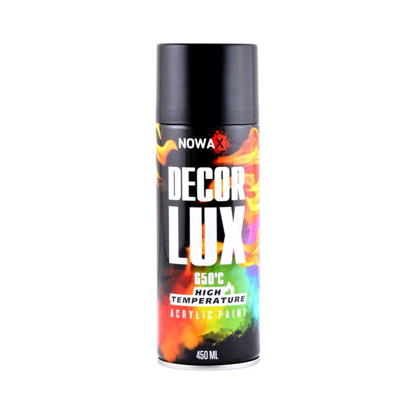 Аэрозольная краска NOWAX Decor Lux черная 450 мл 9005 (NX48037)