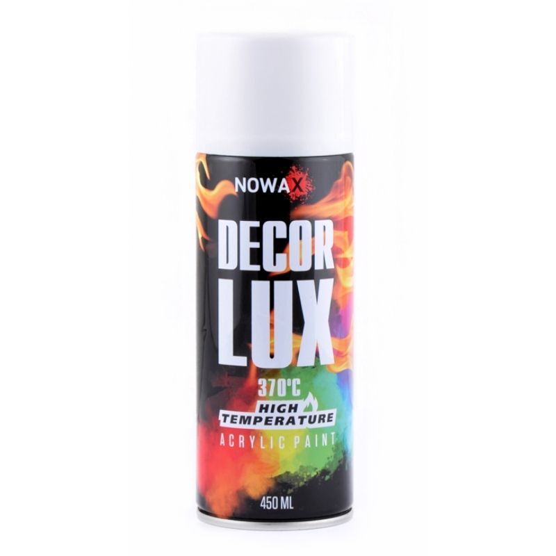 Акриловая краска белая NOWAX Decor Lux 450 мл 9010 (NX48039/NX65039)