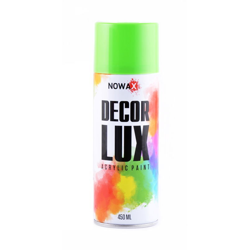 Зеленая флуоресцентная краска для декора NOWAX Decor Lux 450 мл NX48046