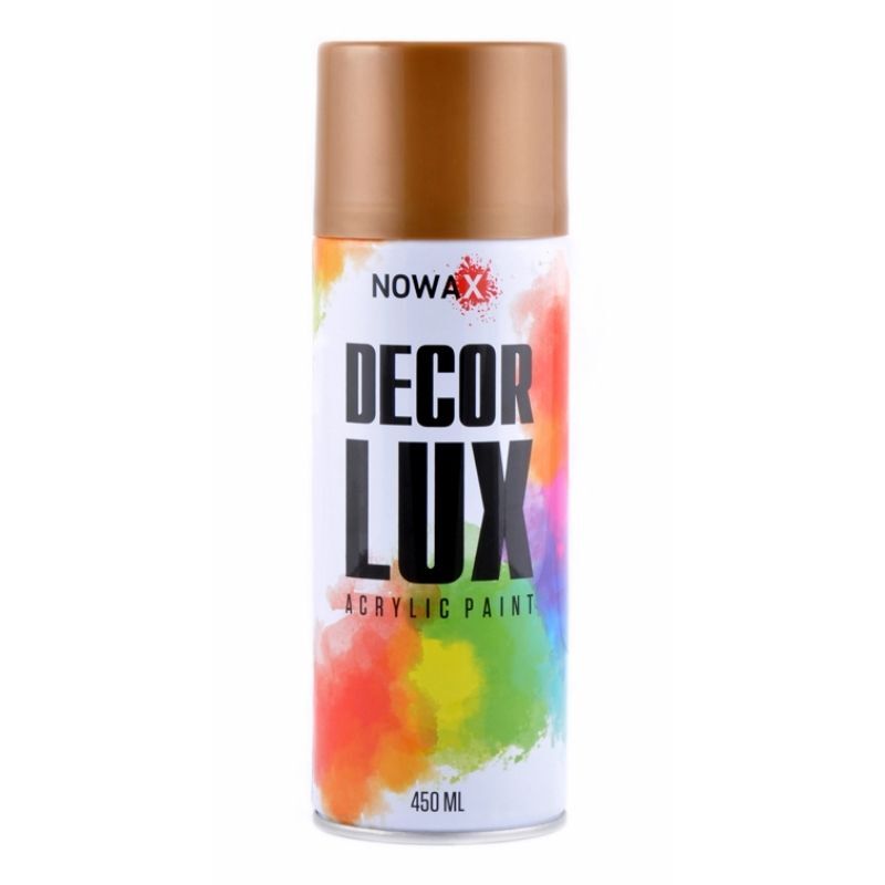 Акриловая краска металлик золотая NOWAX Diamond Decor Lux 450 мл (NX48043/NX65043)