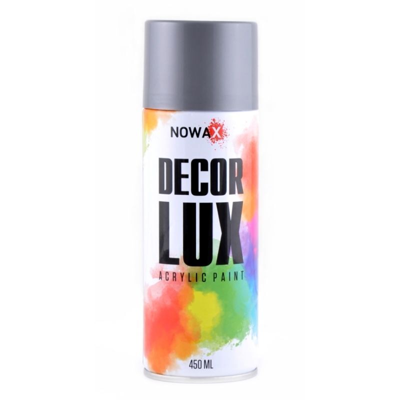 Акриловая краска металлик серебристая NOWAX Diamond Decor Lux 450 мл (NX48044/NX65044)