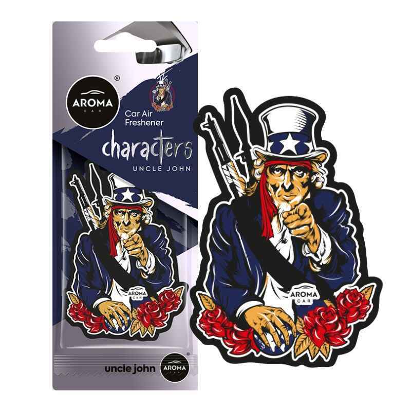 Сухой ароматизатор для авто Aroma Car Cellulose Characters Uncle John для салона автомобиля (12048)