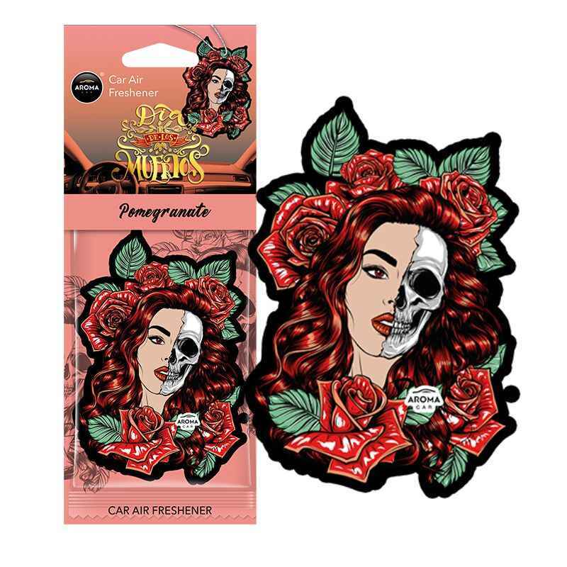 Аромат для авто Aroma Car Cellulose Dia De Los Muertos с запахом граната сухой (12070)