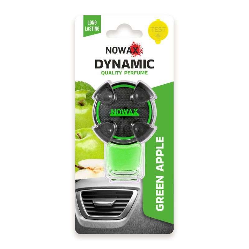 Ароматизатор для авто на дефлектор Nowax Dynamic Green Apple для салона автомобиля (NX07790)