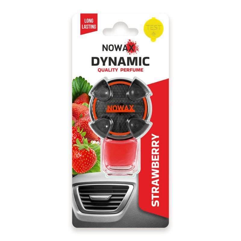 Ароматизатор для авто на дефлектор Nowax Dynamic с ароматом клубники для салона NX07799