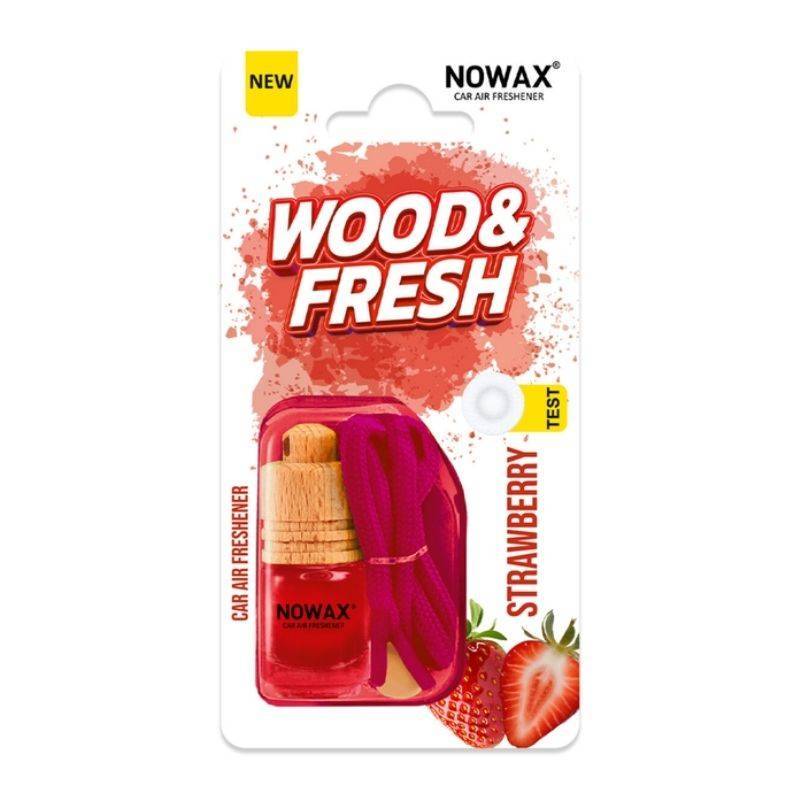 Ароматизатор для авто в блістері Nowax Wood and Fresh клубника (NX92105)