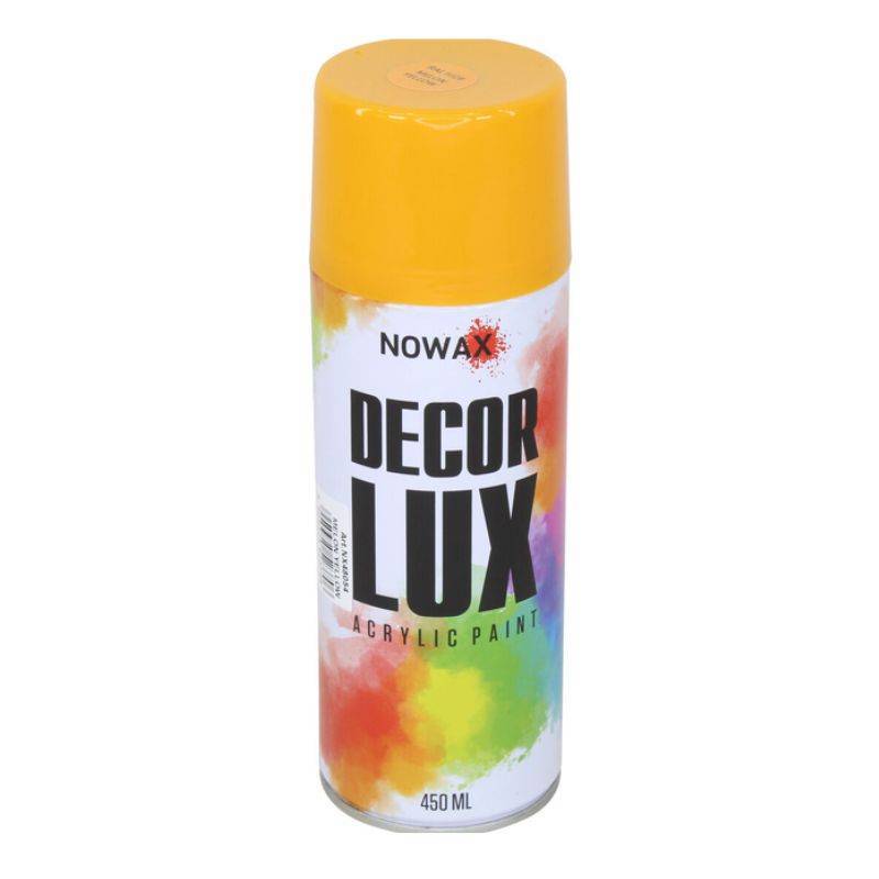 Акриловая краска глянцевая 450мл NOWAX Decor Lux оранжевая (NX48054)