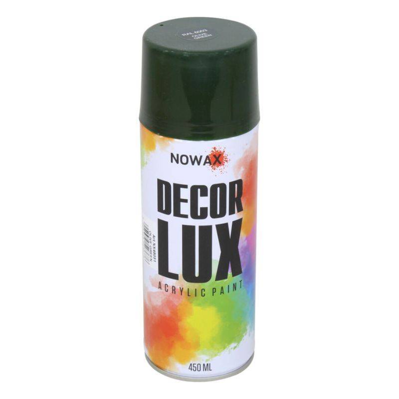 Акриловая краска 450мл NOWAX Decor Lux оливково-зеленый RAL 6003 (NX48051)