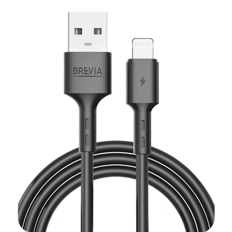 Кабель BREVIA USB to Lightning 1m, black, box (250шт.) (51100BULC1)